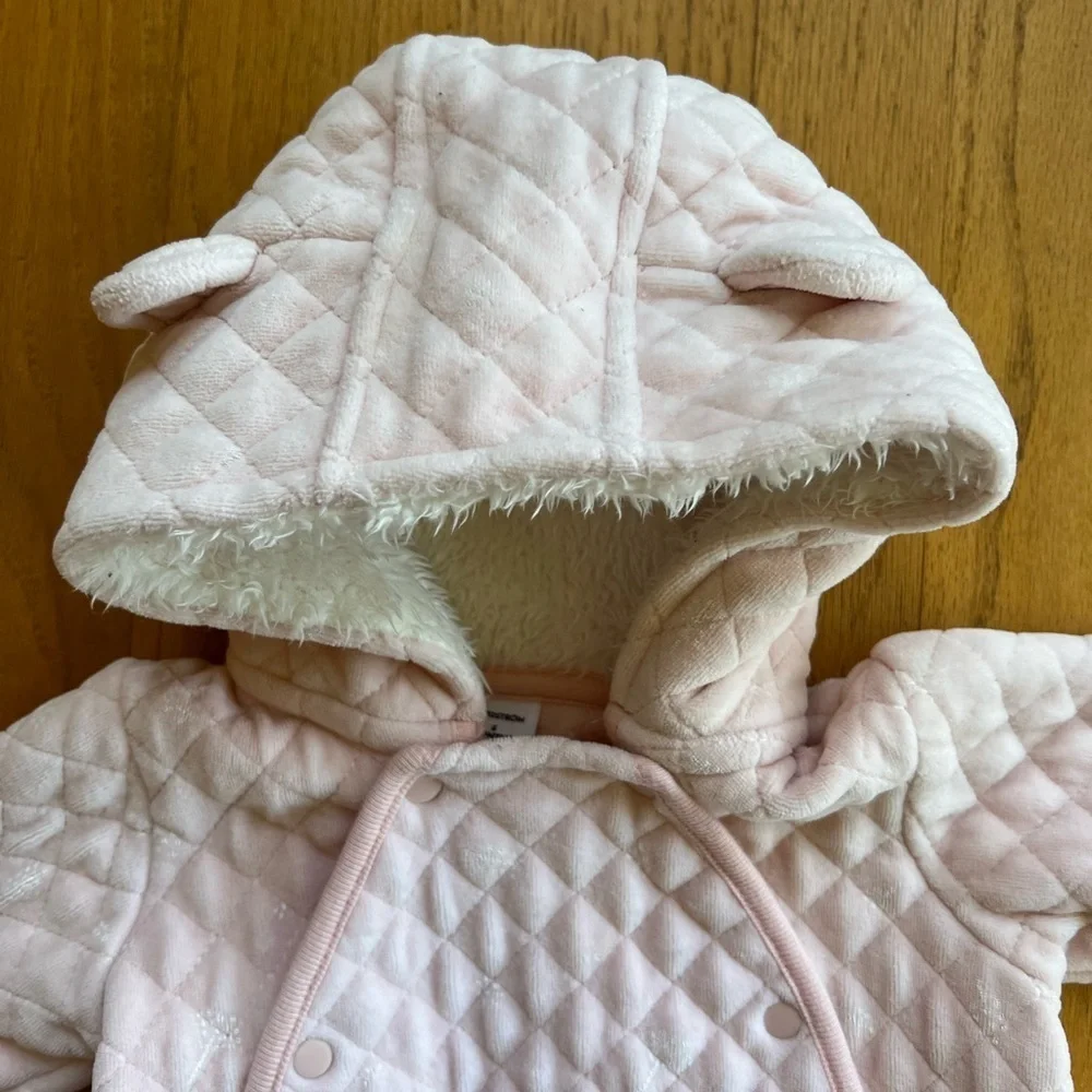 Nordstrom Light Pink Quilted Bunting, sz 3M